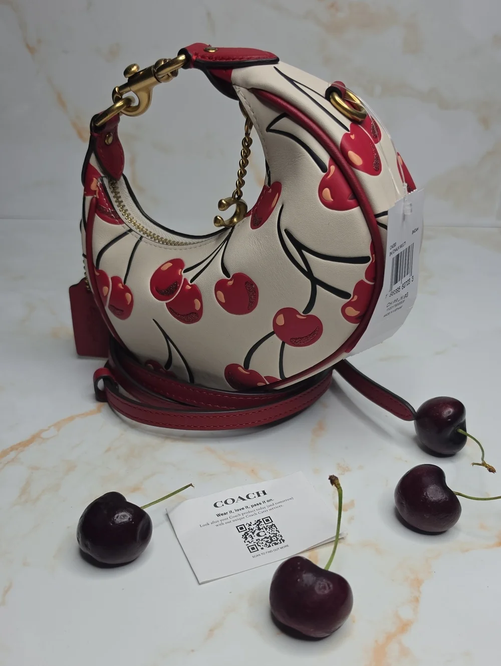 COACH Jonie Bag With Cherry Print Crossbody New